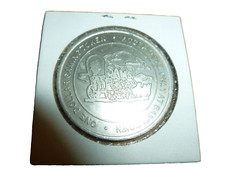 Sams Town Las Vegas 1 Dollar Gaming Token 1989 Western Covered Wagon Silver Tone picture