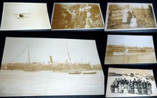 Antique RPPC Photo Postcard Lot Portland Oregon USRC Perry Ship Floatplane picture