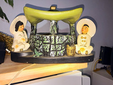 Vintage 1950s Silvestri Bros Asian Inspired Wishing Well TV Lamp Collectible picture
