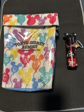 Tokyo Disney Mickey balloon Retro Popcorn bucket bag with Mickey hands tongs NEW picture