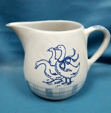 VTG Louisville Stoneware Gaggle of Blue Goose Water Pitcher USA Kentucky picture