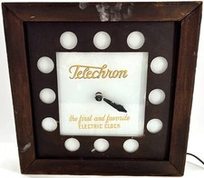 1940's Telechron Advertising The First and Favorite Electric Wall Clock - As Is picture