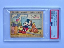 1935 Mickey Mouse Gum Card R89 TYPE 1 ULTRA RARE - PSA 5 - It’s A Snap Low Pop picture