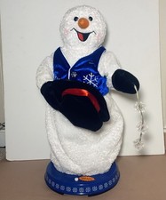 Gemmy FULLY WORKS Rare Snowflake Spinning Snowman Singing Dancing Snow Miser picture