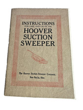 Vintage Hoover Suction Sweeper Instruction Manual New Berlin OH 1908-1918 RARE picture