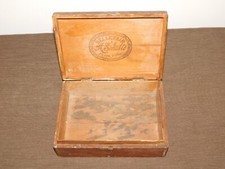 VINTAGE TOBACCO BELLEFAIR A SCHULTE  FLOR FINA WOOD CIGAR BOX *EMPTY* picture