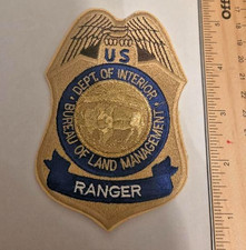 US DEPT OF INTERIOR BUREAU OF LAND MANAGEMENT RANGER POLICE PATCH picture
