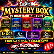 YuGiOh 19x High Rarity Mystery Box 1x QCR 6x Platinum 6x Collector's 6x Ultimate picture