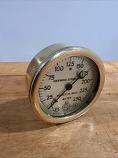 1943 RARE VINTAGE BRASS ROCKWOOD FIRE SPRINKLER WATER US GAUGE CO FM picture