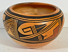 Vintage Hopi Pueblo Indian Polychrome Pottery Jar, Signed Anita Polacca c.1960s picture