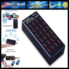 24-Port 100 watt (20 A) USB Charging Station, Home Desktop Fast Charger, Multipl picture
