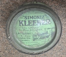 Antique Simoniz Kleener Tin for Fine Finishes Simoniz Co. Chicago IL 1920's picture