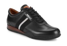 Bally Switzerland Frenz Lace-Up Sneakers Shoes Calf Plain Black picture