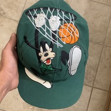 Vintage Goofy’s Hat Co Disney Goofy Basketball Green Snapback Slam Dunk Hat Cap picture