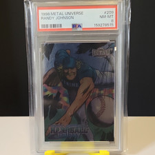1998 Metal Universe Randy Johnson Hardball Galaxy #209 PSA 8 Rare picture