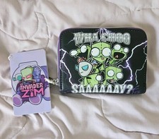 Loungefly Nickelodeon Invader Zim Gir Zip Around Wallet NWT Whatchoo Saaaay? picture