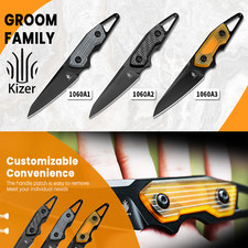 Kizer Groom Reverse Tanto Fixed Blade Knife d2 Steel Micarta/PEI/Fiber Handle picture