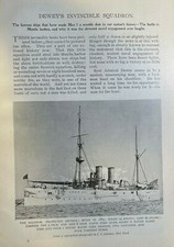 1898 Admiral George Dewey Invincible Squadron Spanish American War illustrated picture