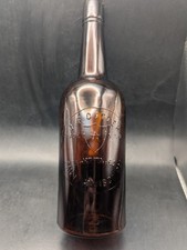 🔥 1880's J F CUTTER E MARTIN & CO AMBER TOOLED TOP WHISKEY BOTTLE SAN FRANCISCO picture