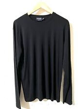 Giorgio Armani Made In Italy Black Long Sleeve T-Shirt US Size 38 picture