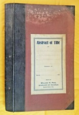 Abstract of Title(1869 to 1909) Analy Township - Sonoma County California picture