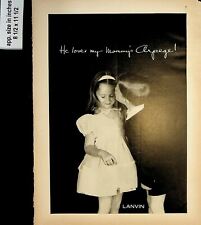1961 Lanvin Arpege Children Cheek Kiss Vintage Print Ad 7857 picture