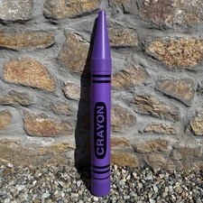 Vintage 1988 Purple Crayola Crayon Coin Piggy Bank 35” Fantazia Made In  USA picture
