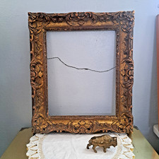 Regency Rectangular Handcrafted Gold Gilded Age large wooden frame antique look picture