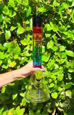 TALL Cheech™ 17” THICK Rainbow Glycerin BONG Glass Water Pipe Hookah *USA picture