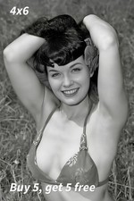 BETTIE PAGE 4x6 Photo Gorgeous 1950s Pinup Classic Cinema Legend Reprint New picture