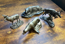 Franklin Mint Fine Pewter Fine Pewter North American Wildlife Figurines set of 4 picture