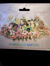 Disney PALM Princess Floral Jumbo Collectible Trading Pin Pink A La Mode LE 500 picture