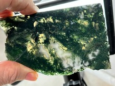 Semi-translucent Moss Agate Slab Cabbing Lapidary picture