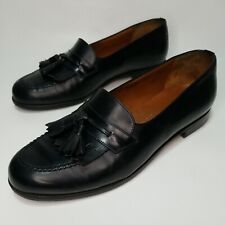 Salvatore Ferragamo Tassel Loafers Men's Shoes Size 7.5 EE Black Leather  picture