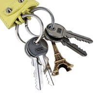 Balenciaga Le City Eiffel Charm Keyring Leather Metal Used picture