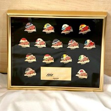 2002 F1 Bridgestone Ferrari Schumacher Winning Commemorative Pin Gold Frame Set picture