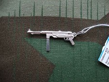 MP 40 Pendant Necklace Sterling Silver WW2 WWII Wehrmacht German Submachine Gun picture