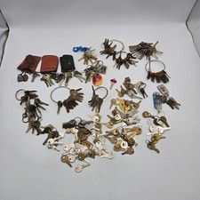 6 Lb Vintage Key Lot Bulk Leather Key Cases Holders Fobs Steampunk Craft Keys picture