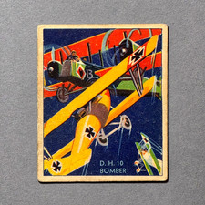 1933-34 National Chicle Sky Birds #56 D H 10 Bomber Aviation Ex No creases picture