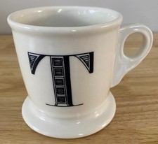 Anthropologie Monogram Initial Letter T Ceramic Cup Mug picture