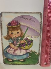 Easter Decor VINTAGE STYLE Die Cut Cardboard 5 X 7” picture