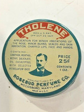 2283N - Vintage Rosebud Perfume Co. Tholene Tin in Good Condition 25 Cents picture