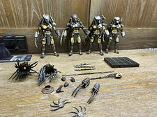 Hiya Toys AVP LOT. (Ancient, Ancient2, Warrior, Chopper) with accessories. picture