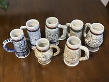 Lot of 7 Vintage Avon Mini Beer Steins  Crafted In Brazil 1982-1985 picture