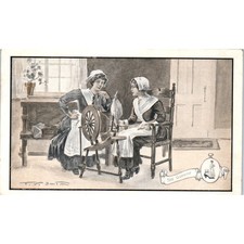 Walk-Over Shoes 1911 The Gossips Pilgrims Advertising Postcard P2-9 picture