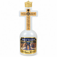 Jordan River Holy Water Cross Bottle Blessed Jerusalem Christian Gift Holy Land picture