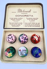 Boxed Set of 6 Vintage 1930s Bakelite Molinard Concreta Solid Perfumes picture