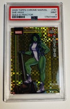 Topps 2026 Topps Chrome Marvel She-Hulk Gold X-Fractor 33/50 PSA 9 POP 1 picture