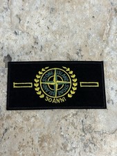 Stone Island 30th Anniversary Badge Hook & Loop Patches RARE VIP AD Black Yellow picture