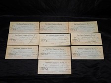 Lot 10 1905 First National Bank Hartshorne Indian Territory Checks OK Oklahoma picture